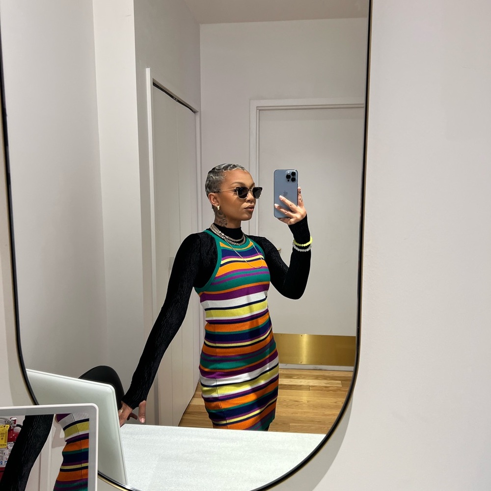 Colorful Striped Dress